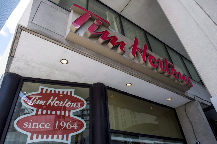 Image showing the entrance to a Tim Horton's