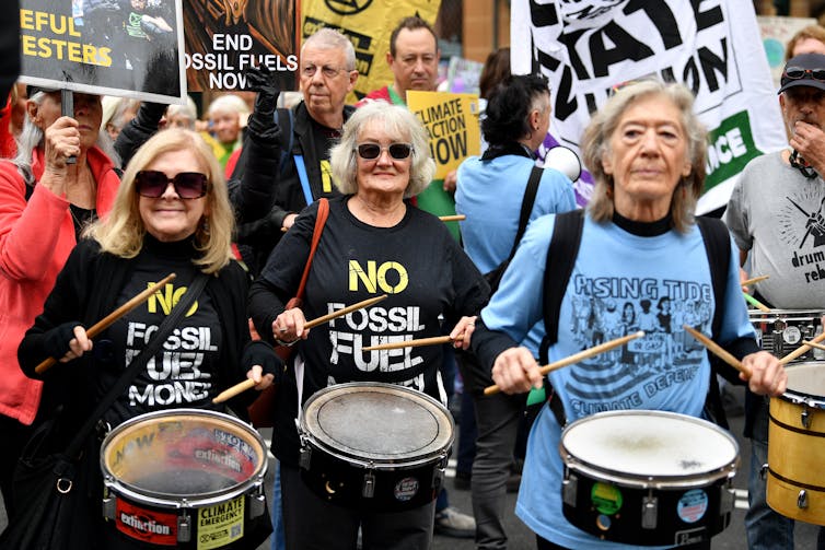 Climate protestors at World Environment Day, Sydney June 2023.