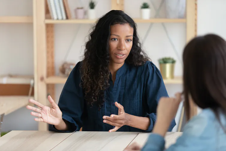 Women talking