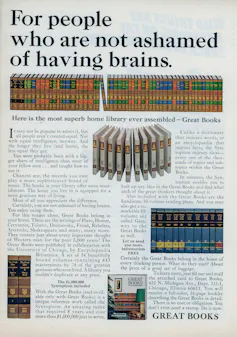 A vintage magazine advertisement in colour.