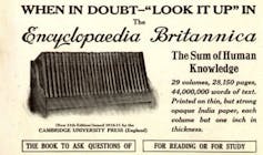 A vintage black and white ad.