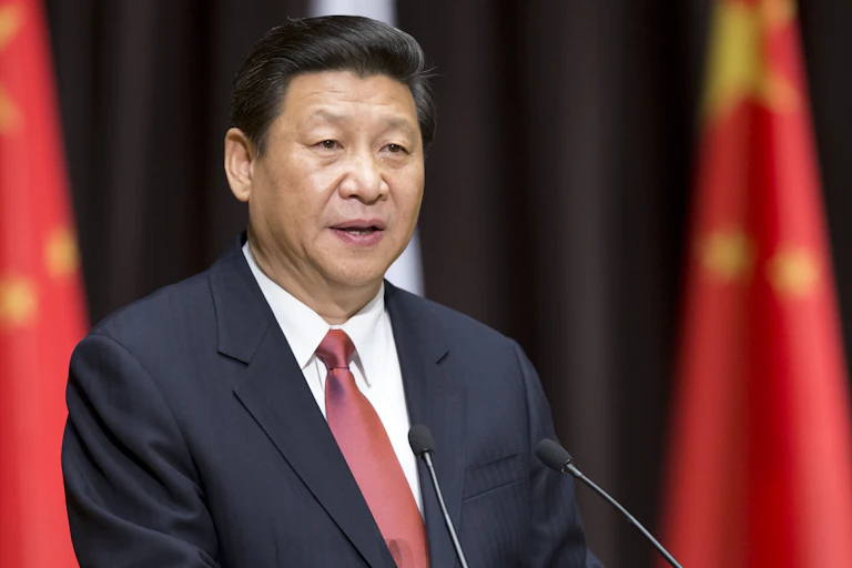 Chinese President Xi Jinping making a speech.