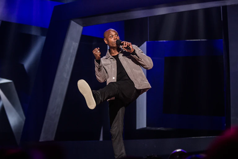 Chappelle on stage.