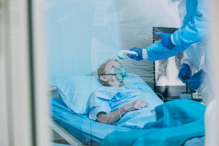 woman in hospital