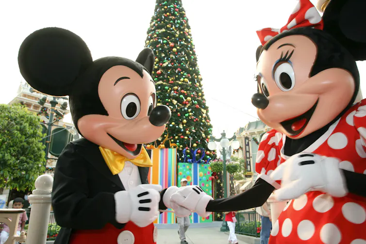 Mickey and Minnie in Disneyworld.