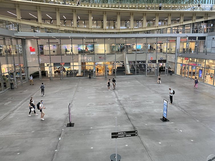 Vue du centre commercial des Halles à Paris