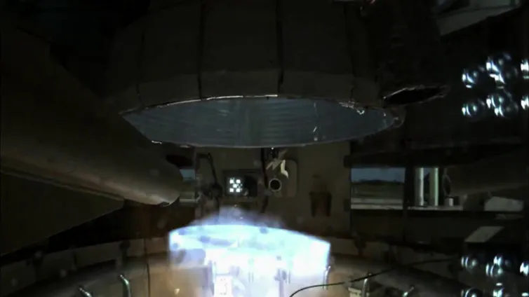 photo de l’allumage du moteur Vulcain d’Ariane 6