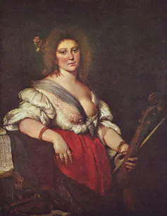 The Viola da Gamba Player, a portrait of Barbara Strozzi by her husband, Bernardo Strozzi.