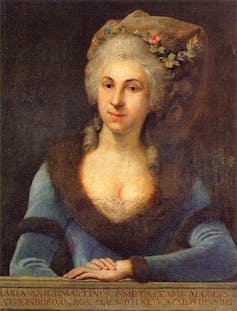Portrait of Marianna Martines in a blue dress
