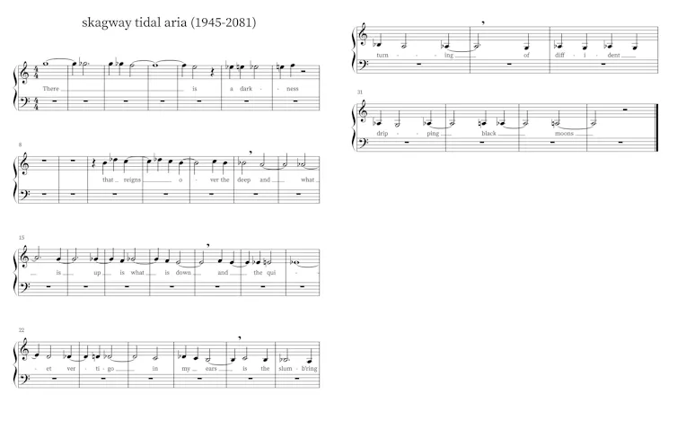 vocal music score