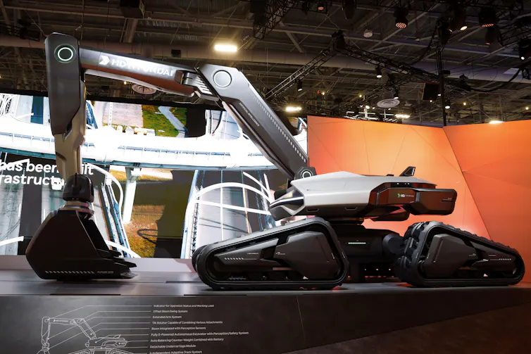 Excavator on display