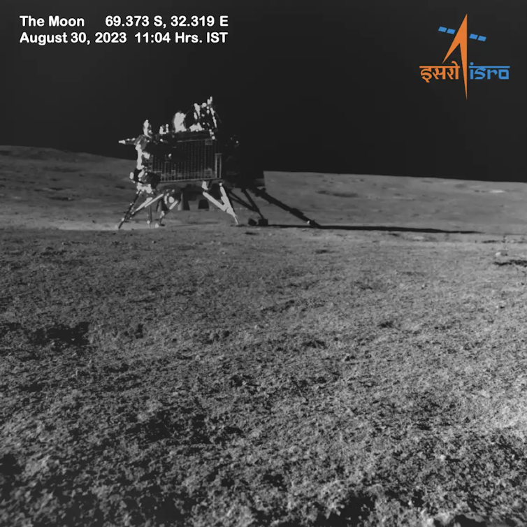 l’atterrisseur de Chadrayaan-3 sur la Lune