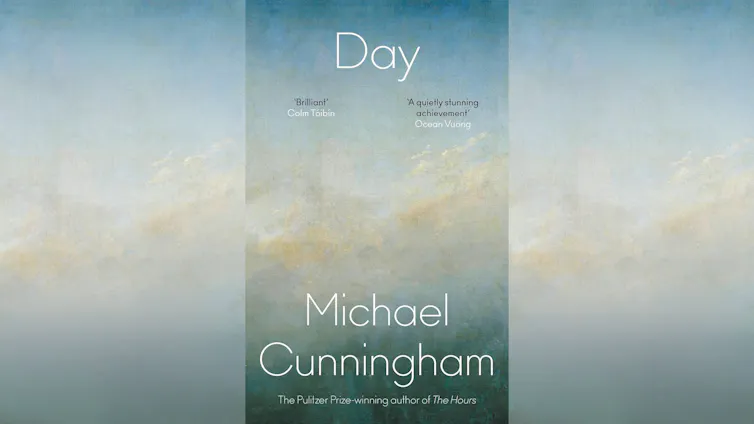 Day book cover, a blue watercolour of the sky