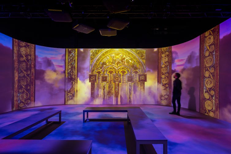 The Book of Kells 360 space at the Book of Kells Experience.