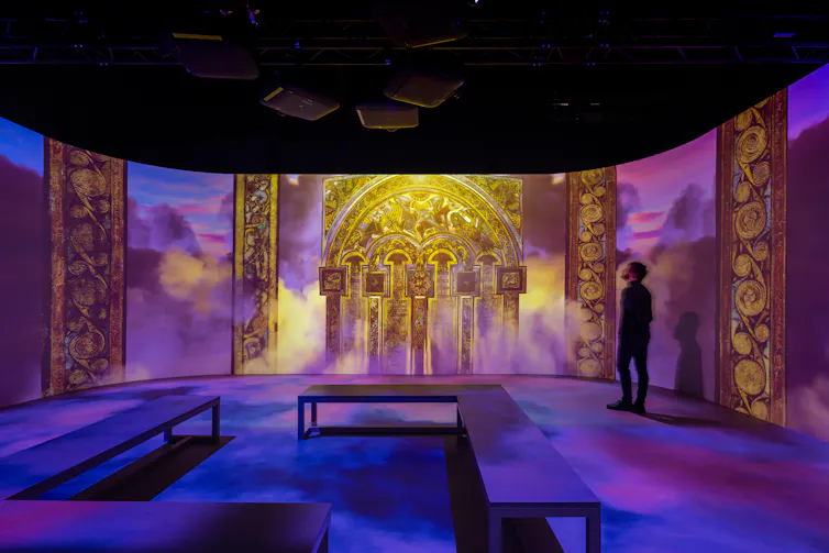 The Book of Kells 360 space at the Book of Kells Experience.