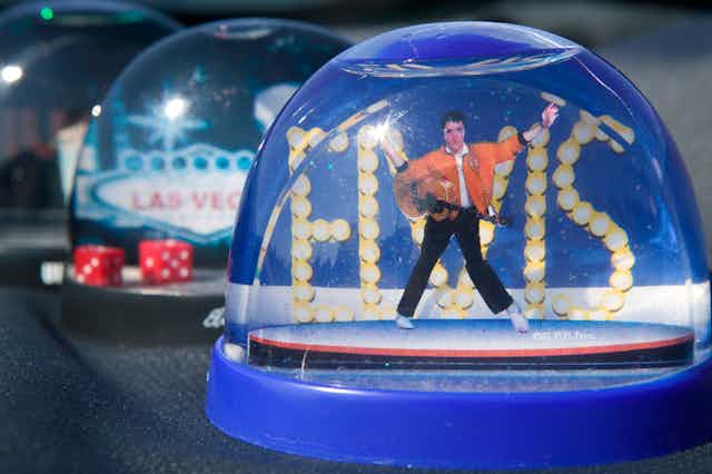 A snowglobe of Elvis Presley.