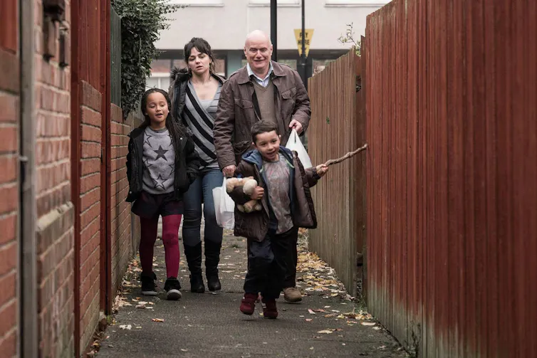 A still from the Ken Loach film, I, Daniel Blake.