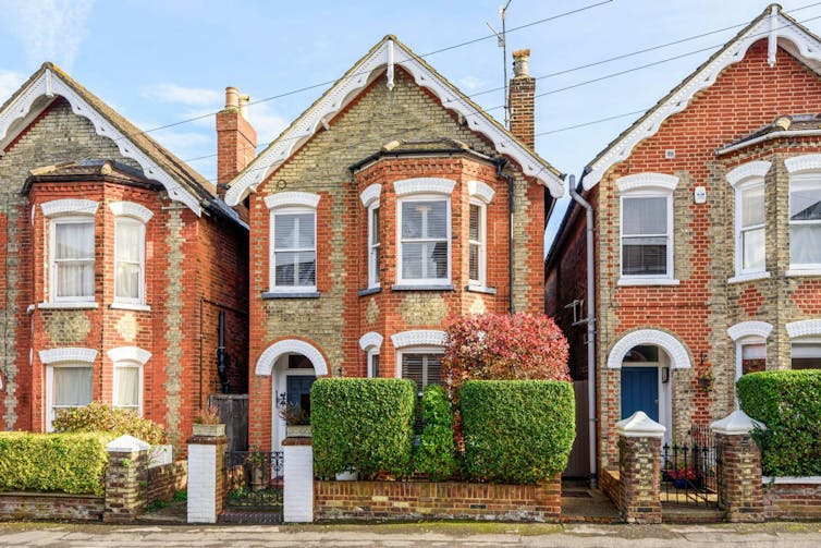 Terrace houses on a London street.