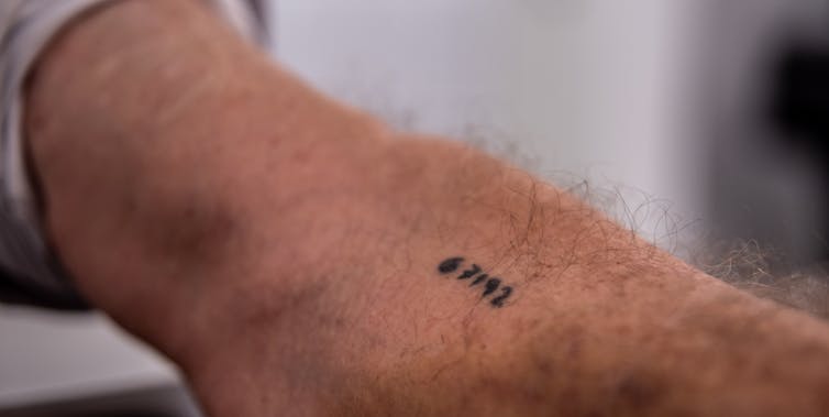 A close-up of an arm tattoo.