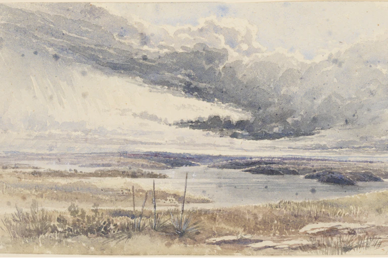 Watercolour painting of Sydney Harbour