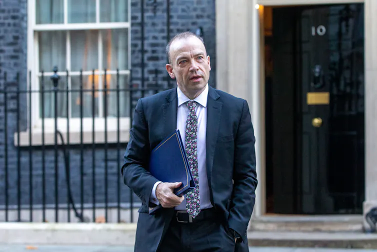 Northern Ireland secretary Chris Heaton-Harris outside of Number 10 Downing Street