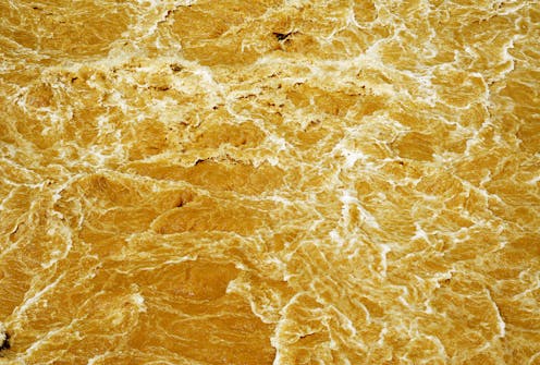 When floodwater reaches the sea, it can leave a 50 metre thick layer of brown water – and cause real problems