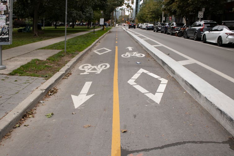 a bidirectional bike lane