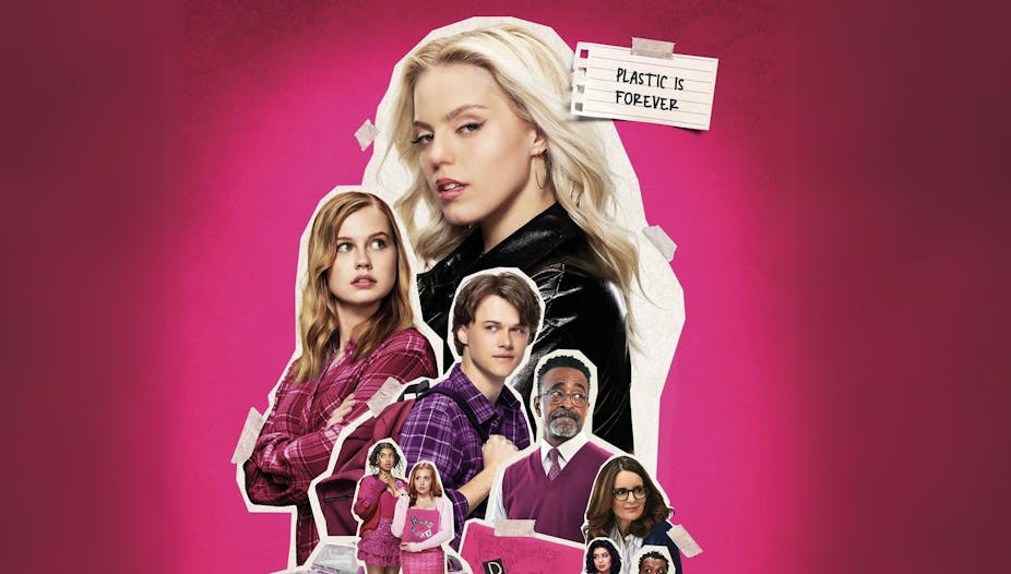 Part of the poster for the new Mean Girls movie showing the key cast