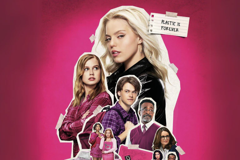 Part of the poster for the new Mean Girls movie showing the key cast