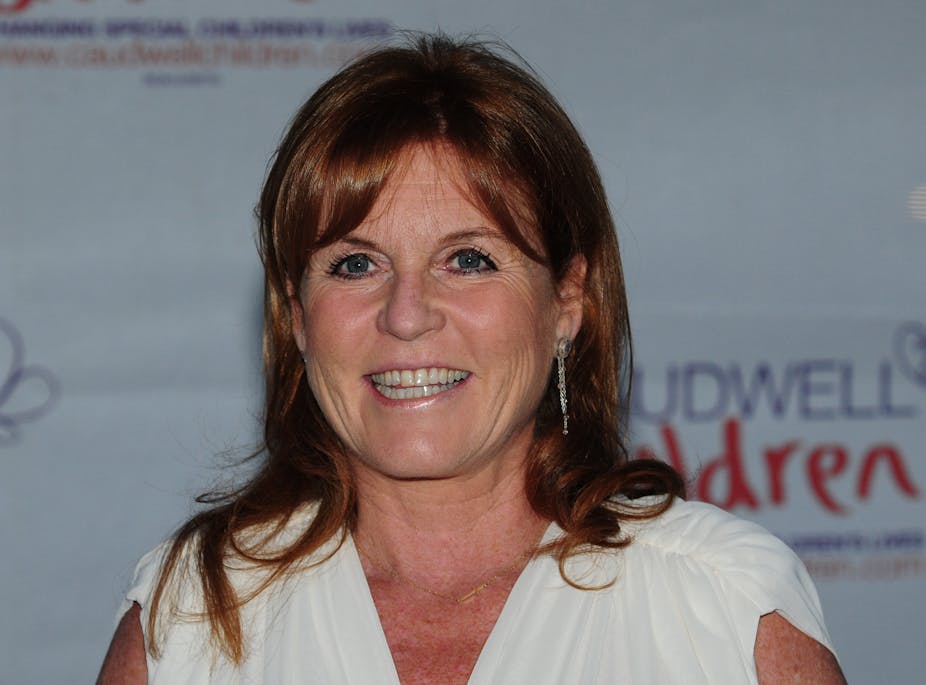 A photo of Sarah Ferguson, the Duchess of York, smiling at a charity event.