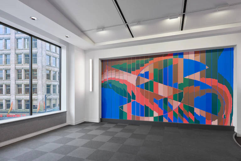 An abstract artwork in a gallery