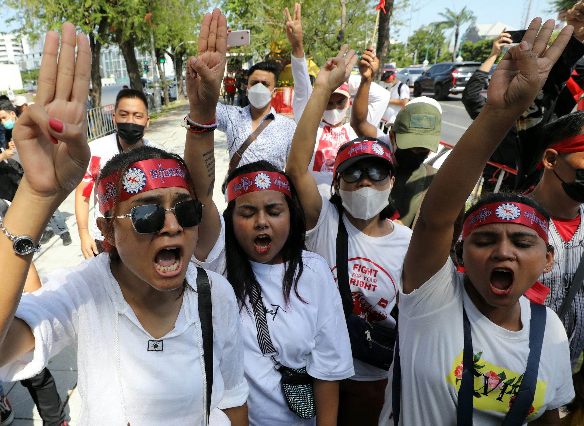 Myanmar migrant worker protest