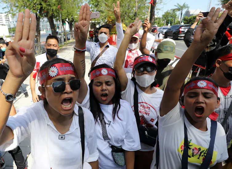 Myanmar migrant worker protest