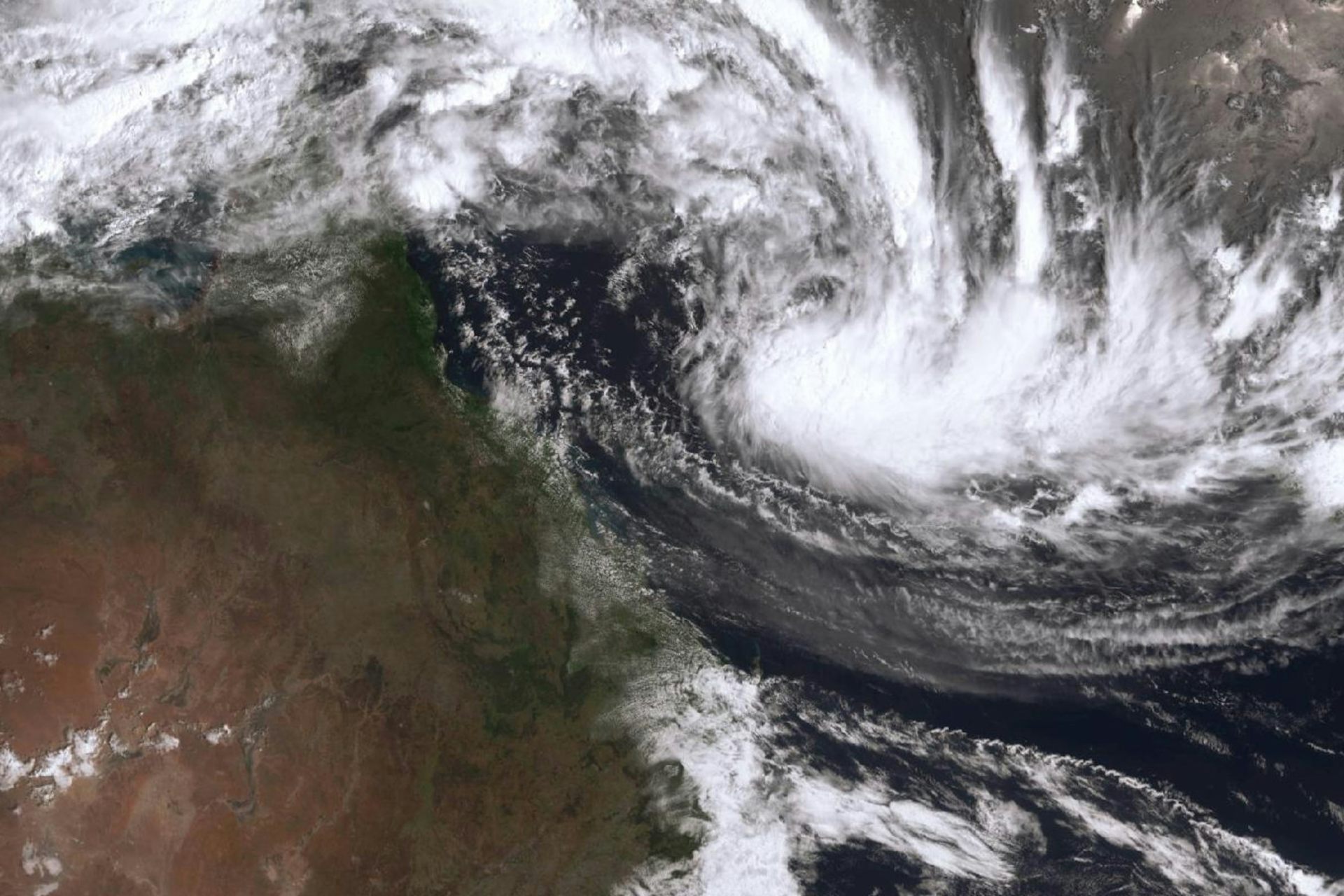 queensland satellite map of cyclone