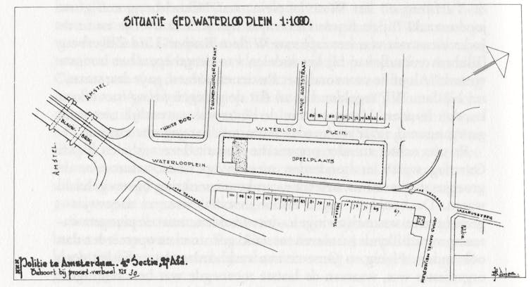 An archival street map.