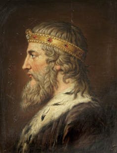 Painting of Alfred The Great.