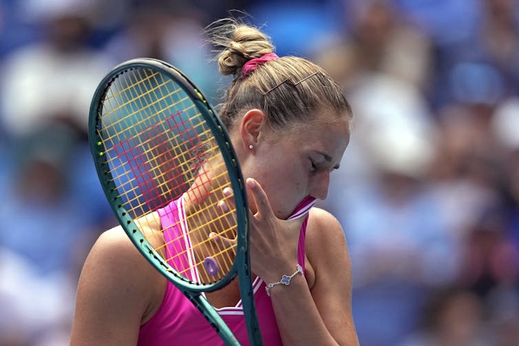 tennis player sweaty Australian open