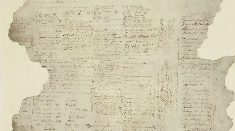 fragment of Te Tiriti