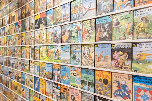 A wall of Ladybird books