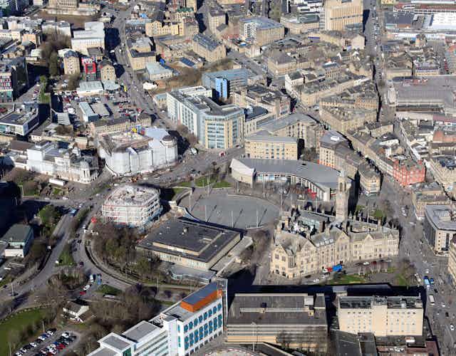 Aerial view of Bradford