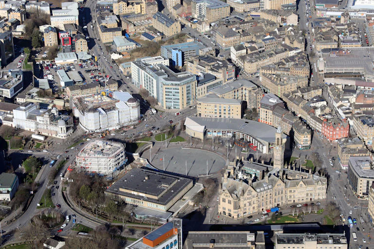 Aerial view of Bradford