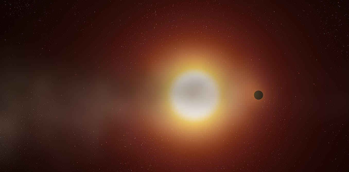 Exoplanet WASP-69b has a cometlike tail – this unique feature is helping scientists like me learn more about how planets evolve