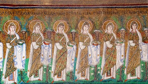 Saint Perpetua, a young mother put to death in a Roman amphitheatre
