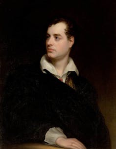 A painting of Lord Byron.