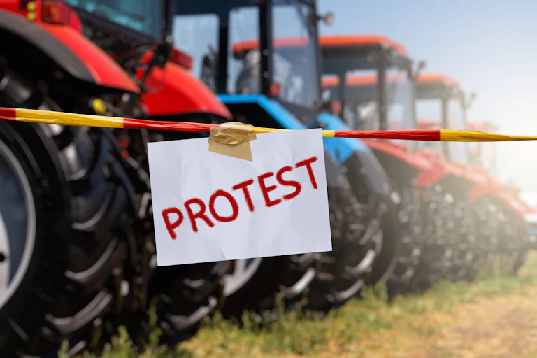 Protesta de agricultores