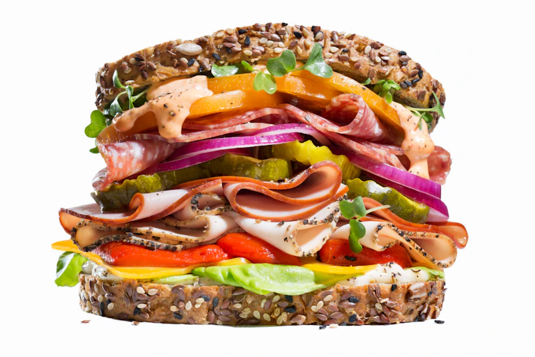 very full sandwich