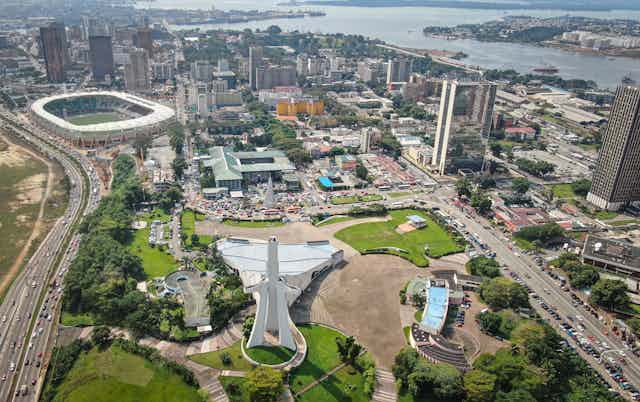 Vue aérienne d'Abidjan