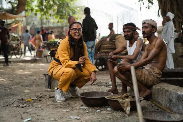 Director Ava DuVernay filming in India.
