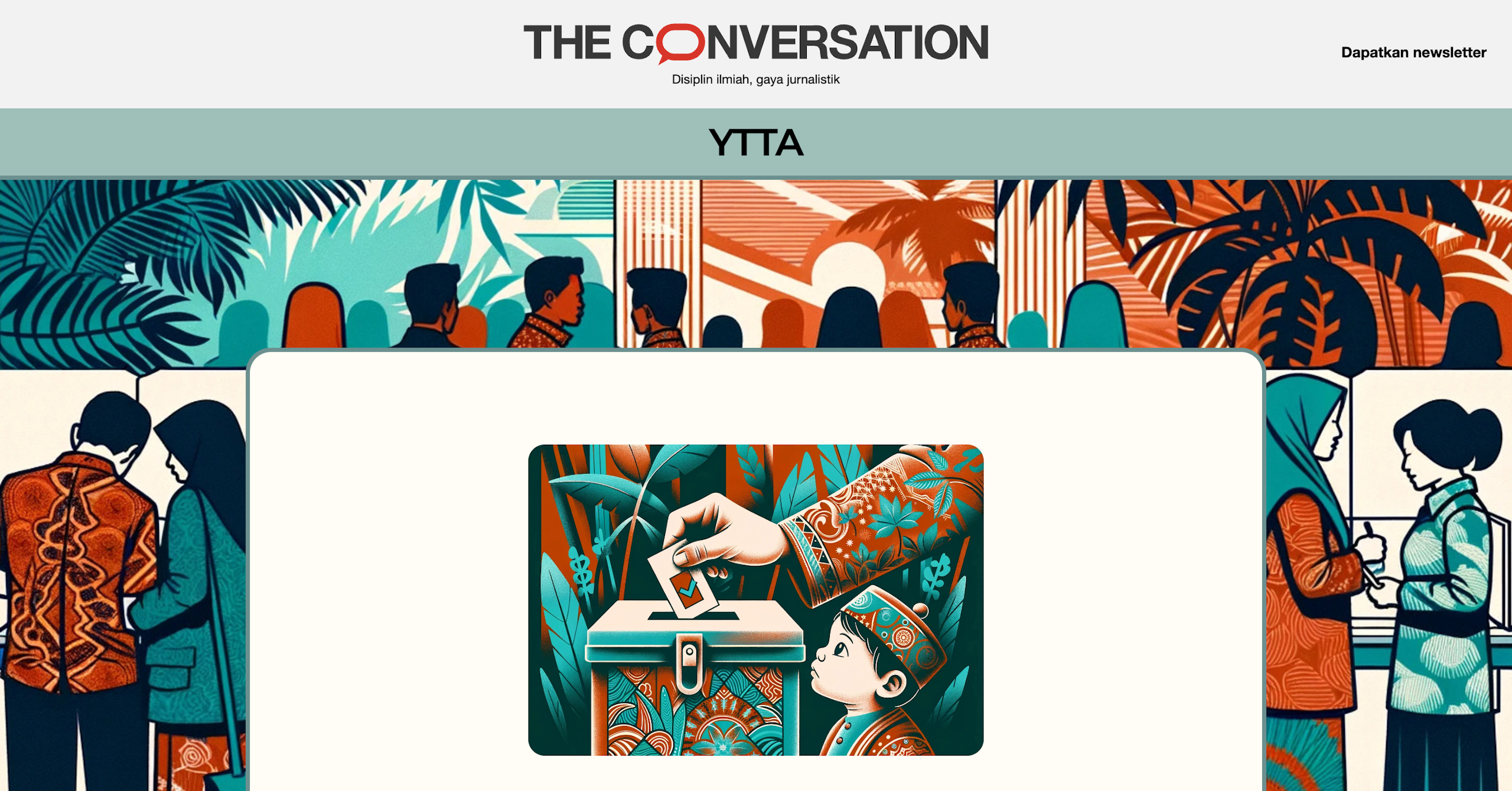 The Conversation Indonesia luncurkan microsite berbasis AI, 'YTTA.ai'