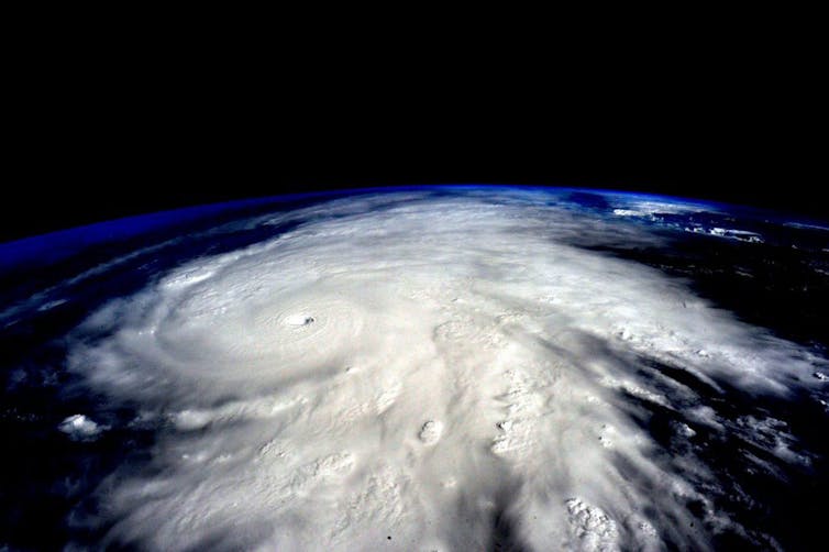 hurricane seen from space